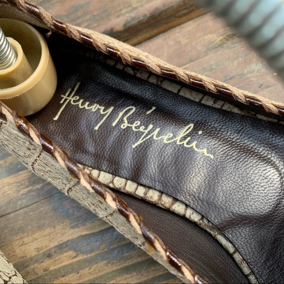 Henry Beguelin Designer Peep Toe Leather Kitten Heel | Size 6 - Picture 3 of 11